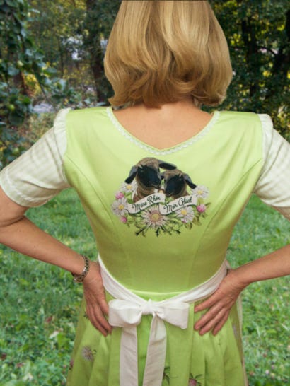 Kraut-Rock-Dirndl „Rhön“, Rückenansicht