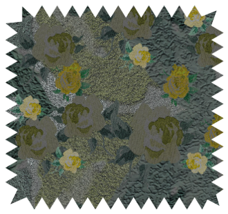 Stoffmuster aus dem Design Kraut-Rock „Rosen“