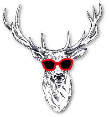 Illustration Hirsch mit Sonnen-Brille
